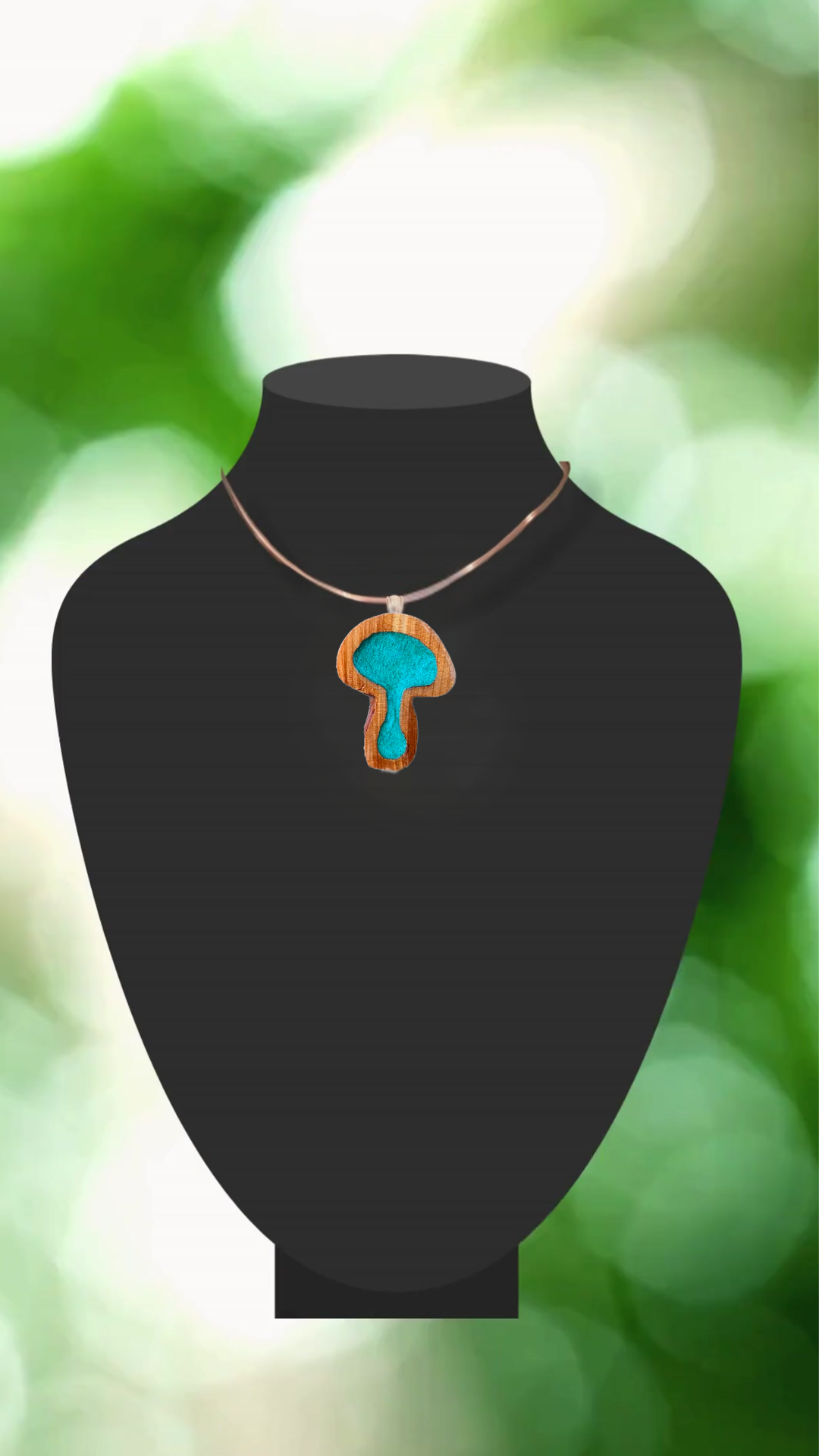 Embrace Elegance with Our Custom Resin Jewelry Mushroom Aqua