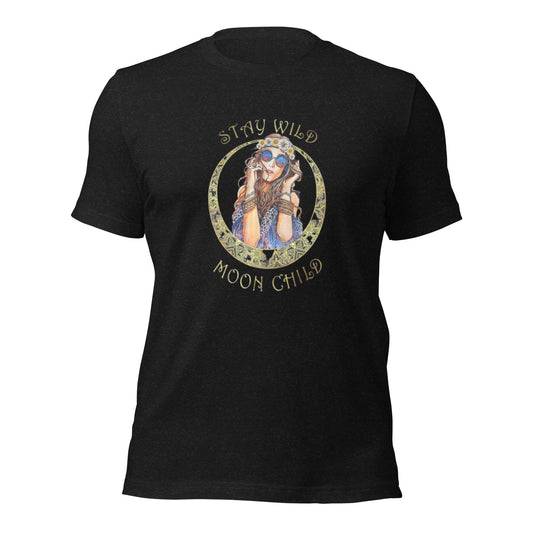 Unisex t-shirt Stay Wild Moon Child Hippie Shirt